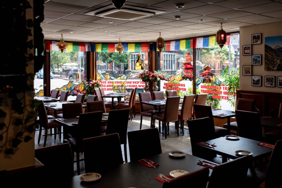 The dining room at The Great Kathmandu